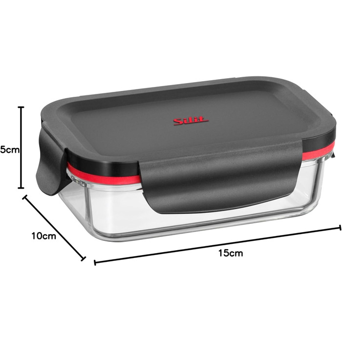 Контейнер для зберігання Silit Storio з кришкою, скло, 15 x 10 см, герметичний, для миття в посудомийній машині, для мікрохвильової печі та духовки