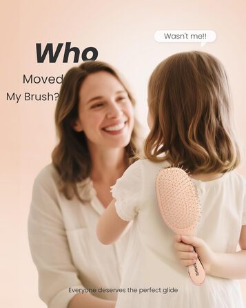 Щітка для волосся AIMIKE без пошкоджень, розпушувач з м'якими щетинками, безболісна розпушувальна щітка для складних вузлів, особливо делікатна до тонкого волосся, ідеальна для догляду за шкірою голови та масажу. Подушковий масажер LuxeSilk