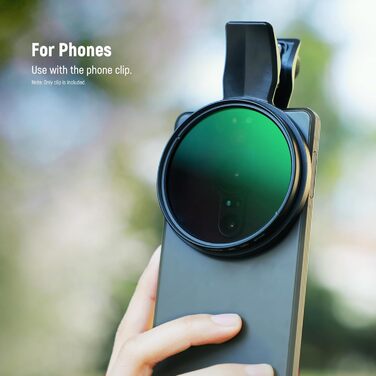 NEEWER 67mm Кліп-он CPL фільтр для смартфонів: поляризаційний фільтр для об'єктивів, сумісний з Samsung Galaxy S25 Ultra, Google Pixel, Huawei, Xiaomi