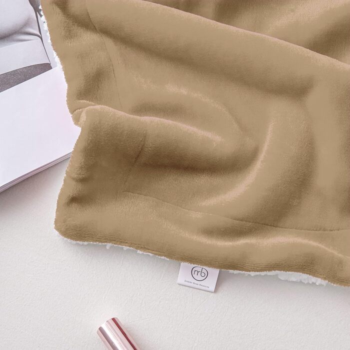 Плед Mixibaby для дому, теплий та м'який, 150 x 200 см, бежевий