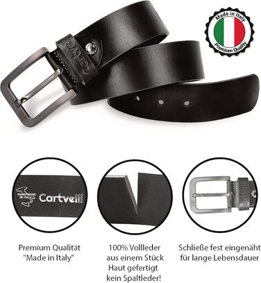 Чоловічий шкіряний ремінь преміум-класу з подарунковою коробкою. Ширина 40 мм, регульований, підходить до джинсів, чинос, костюма та штанів. Чорний колір, 120 см.