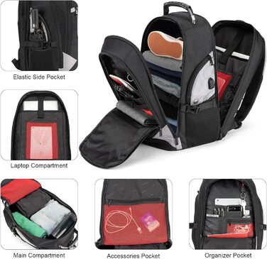 Рюкзак Tzowla для ноутбука 17.3 дюймів, водонепроникний, з USB-зарядкою та TSA-замком (сірий)