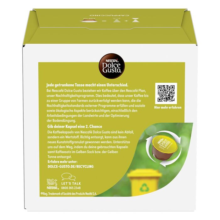 Кавові капсули NESCAFÉ Dolce Gusto Cappuccino, набір 3х16 шт (48 капсул)
