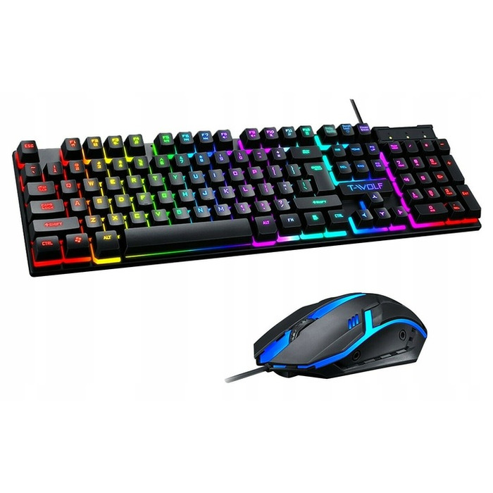 Ігровий набір: гібридна клавіатура з RGB-підсвіткою, USB