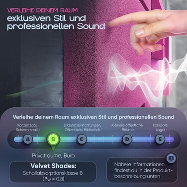 Акустичні панелі для звукопоглинання 3D, набір 8 шт, квадратні стінові панелі з градієнтом 'Sunny Shades' / 'Magnolia Shades', виготовлено в ЄС