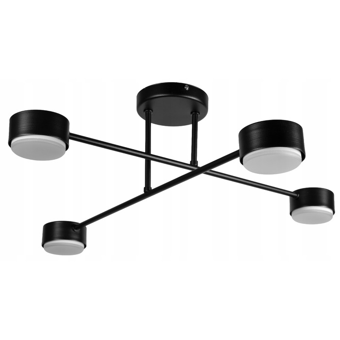 Підвісна люстра Glimex Black на 4 цоколі GX53