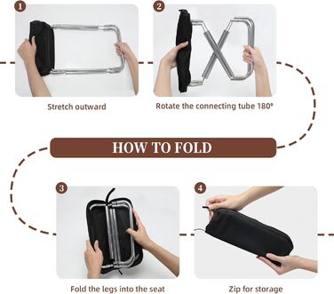 Складний туристичний стільчик для кемпінгу з алюмінію, міні-стілець для відпочинку на природі, риболовлі, пляжу та саду