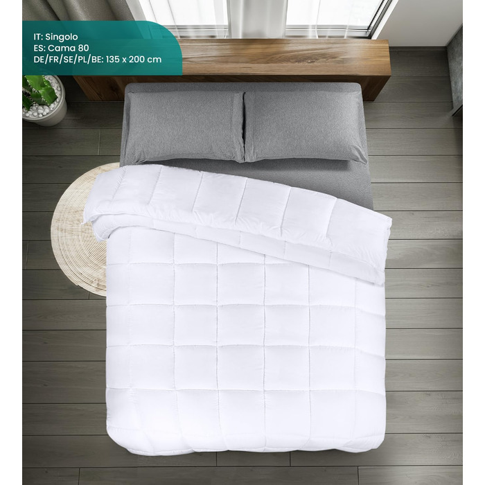 Ковдра Utopia Bedding 135 x 200 см, всесезонна, мікрофібра (біла)