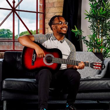 Класична гітара 3rd Avenue 4/4 з нейлоновими струнами, повний розмір, початковий набір – блакитний (Redburst)