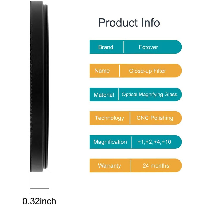 Набір фільтрів макрозйомки Close-up 49mm (x1, x2, x4, x10) для Canon, Nikon, Sony, Pentax, Olympus, Fuji DSLR камер