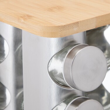 Relaxdays Rotating Spice Carousel with 16 Jars