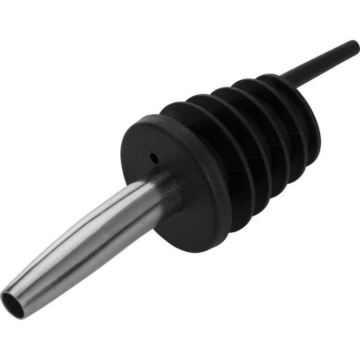 Наливник для пляшок Westmark Inox Eco-Pour, нержавіюча сталь, з кришкою та повітряною трубкою, чорний/хромований, 45372280