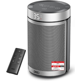 Електричний обігрівач Dreo Atom 316: тихий, 1500W, керамічний PTC, термостат, захист від перегріву та перекидання, таймер 12 годин, для спалень та кімнат
