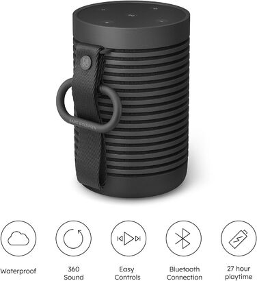 Портативна Bluetooth колонка Bang & Olufsen Beosound Explore – водонепроникна, 360° звук, 27 годин роботи, USB-C, чорний антрацит