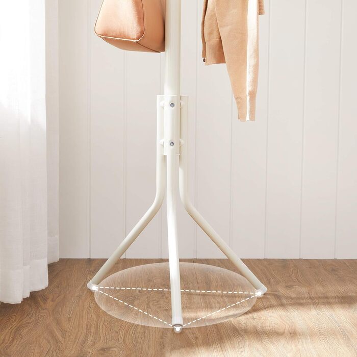 SONGMICS 182 cm (5.97 ft) Height Wardrobe Rack, Stable Metal Clothes Rack, Wardrobe, White, RCR19W