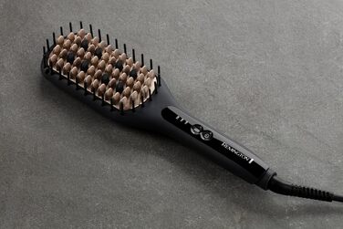 Випрямляч для волосся Remington 2in1 CB7400: Щітка-випрямляч, чорний, 150-230°C