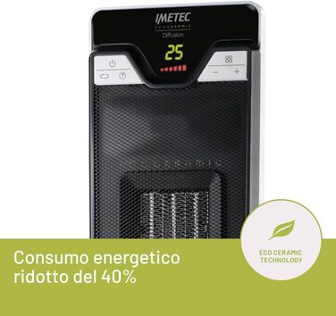 Електричний обігрівач Imetec Eco Ceramic Diffusion: керамічний нагрівач з 6 режимами та таймером