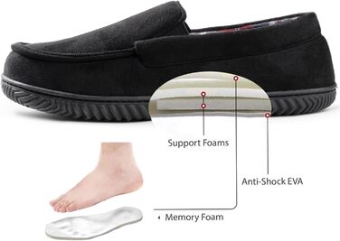 Чоловічі домашні тапочки RockDove Alexander з дихаючим фетровим підкладкою та неслизькою підошвою з матеріалу EVA, 44 EU, чорні