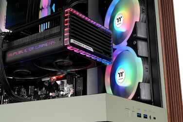 Корпус Thermaltake TG ARGB ATX Mid-Tower View 380 XL Wood (Matcha Green) з 4 вентиляторами ARGB, USB-C, підтримка радіатора 360mm