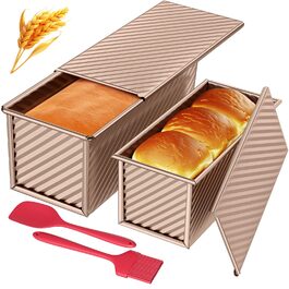 Набір форм для випічки тостів Brot Backform 4 шт, рожеве золото, антипригарне покриття, для хліба та кексів