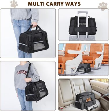 Транспортна переноска для котів та собак Romon Transportbox, 44x28x25 см, чорна