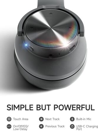 Бездротові навушники Picun B8 Bluetooth з 3 режимами EQ, 120 годин роботи, глибокий бас, для телефону, ПК, офісу, подорожей (сірі)