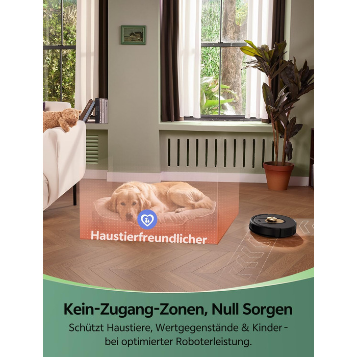 Робот-пилосос Vexilar W9 з функцією миття підлоги, LiDAR-навігація, 5000Pa, 5 карт, 15 зон заборони, керування через додаток, для твердих підлог та килимів, видалення шерсті тварин