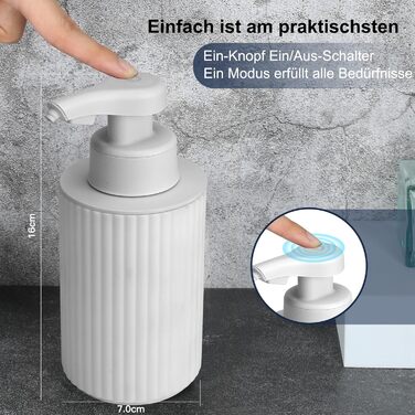 Phneems Automatic Soap Dispenser Electric Soap Dispenser Sensor with Sensor Automatic Foam Soap Dispenser Automatic Foam Dispenser No Touch Foam Dispenser for Bathroom, Kitchen, Office USB White