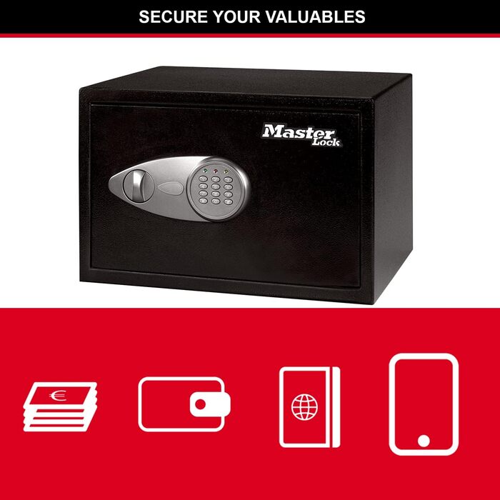 Сейф Master Lock з електронним кодовим замком, 16 л, 22 x 35 x 27 см