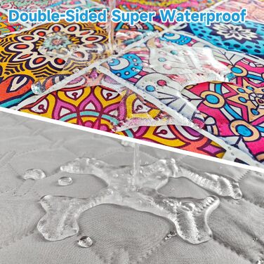 Водонепроникний коврик для собак, ковдра для лежанки, захист меблів, 178 x 76 см (Блискучий медальйон)