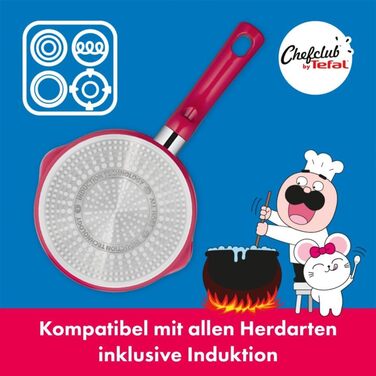 Каструля Tefal Chefclub Brat 16 см з антипригарним покриттям Titanium, індукційна, з термоіндикатором (зелена)