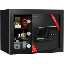 Касовий сейф KABISAFE 25L: надійне зберігання грошей, документів та коштовностей. Сейф для дому з цифровим замком, сигналізацією та висувним ящиком. Встановлюється у стіну.