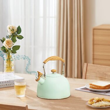 Чайник-заварник зі свистком, нержавіюча сталь, Induktion, для всіх плит, з ергономічною ручкою