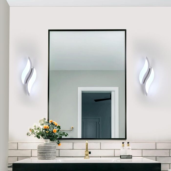 LED настінний світильник Dorlink для дому: спальня, вітальня, коридор. Сучасний дизайн Art Deco, тепле біле світло (12W)