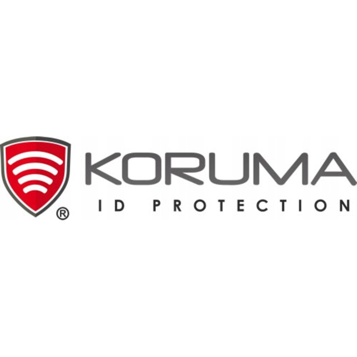 Чоловічий гаманець Koruma з натуральної зернистої шкіри, чорний