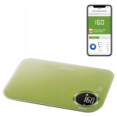 Кухонні ваги Sencor SKS 7070GG, зелені, до 5 кг