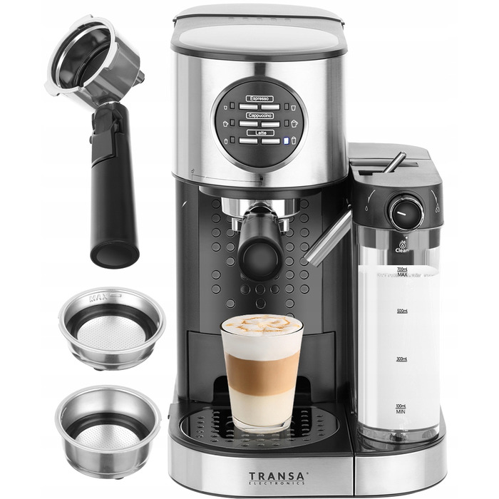 Ріжкова кавомашина Transa Electronics MultiCoffee, 1470 Вт, чорна