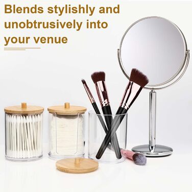 Контейнер для ватних паличок та дисків Miiepls, прозорий акриловий органайзер для косметики, 3 шт.