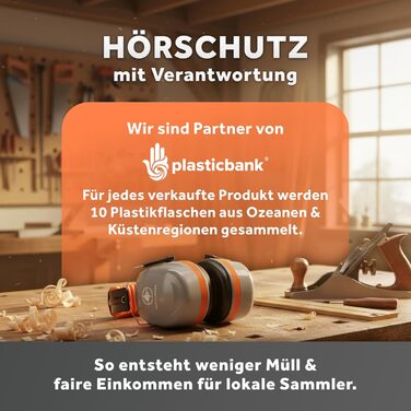 Schallwerk Work+ | Навушники шумозахисні для роботи та повсякденного використання (Помаранчевий)