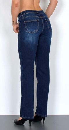Джинси жіночі ESRA Straight Jeans - висока талія, прямі, еластичні, великі розміри (G6, 36, J157)