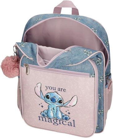 Дитячий рюкзак Disney Stitch з помпоном, багато відділень - ідеальний для школи