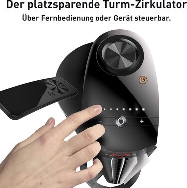 Вентилятор Vornado AC Tower M з дистанційним керуванням, таймером та низьким рівнем шуму (38 дБ), висота 84 см