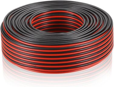 Кабель акустичний MANAX® 2x1.5 мм² білий 50м в бухті (2.5 мм² - 10м, червоно-чорний)