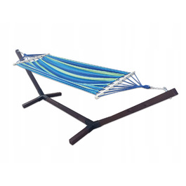 Гамак з стійкою Comfort Zone, коричневий, навантаження до 200 кг, 330 x 150 см
