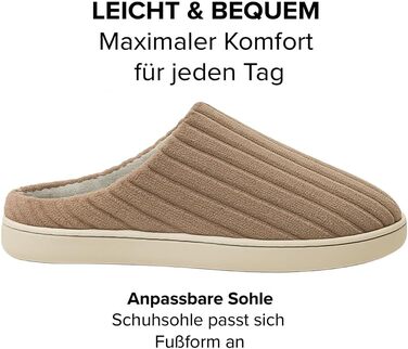 Домашні тапочки для чоловіків та жінок – надзвичайно м'які сліпони для дому - ультралегкі, неслизькі та зручні. М'які тапочки - зимові домашні тапочки (39 EU, Коричневий)