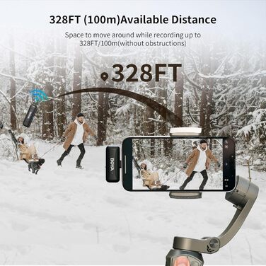 Мікрофон петличний бездротовий BOYА BY-WM3T-D2 (Lightning) для Android, iPhone, Лайв-стрім, Vlog, 100 м, шумозаглушення, USB-C