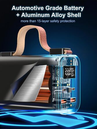 Портативний акумулятор для ноутбука 140W, 50000mAh, з LED дисплеєм, PD3.1, QC4.0, 4 виходи, 2 входи (Чорний)