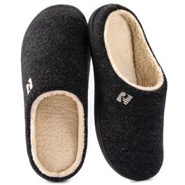 Чоловічі домашні капці RockDove з шерстяною підкладкою та піною Memory Foam, розмір 44-45 EU, чорні