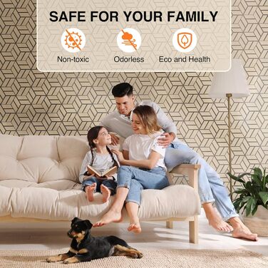 Акустичні 3D панелі JAMELO з натурального шпона дуба, самоклеючі гексагональні стінові панелі для декору стін та стелі, 30x15x1.2 см, 10 шт., натуральний колір