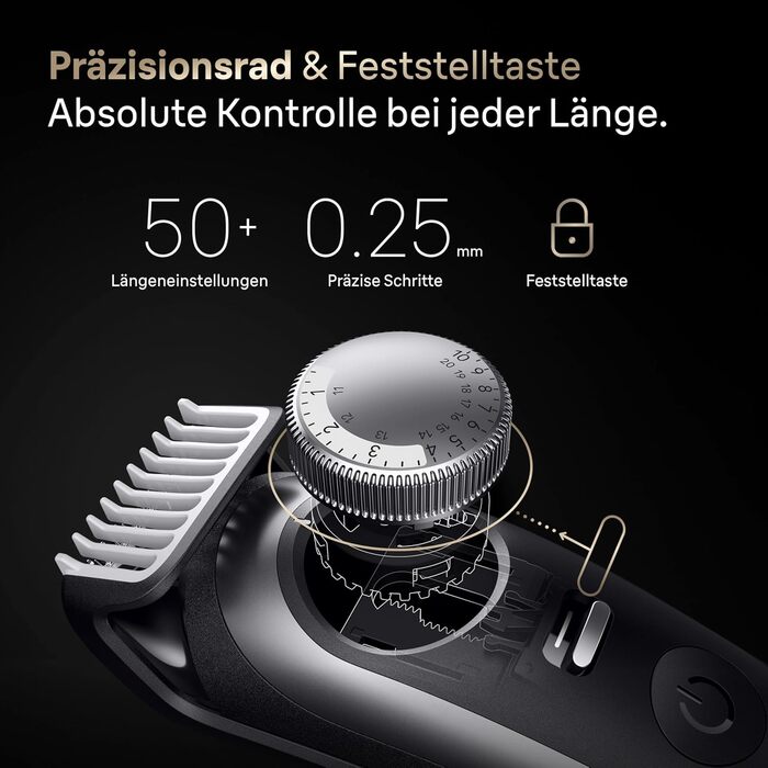 Триммер для бороди Braun Series 9 BT9565: професійний набір 14 в 1, титанове лезо, до 180 хв роботи, водонепроникний, 52 налаштування довжини